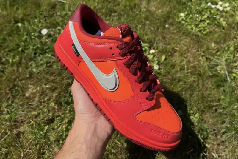 Nike Dunk Low Gore-Tex Surfaces in "Crimson" for Spring 2026 HQ2053-800 Light Crimson/Light Iron Ore-Total Crimson-Deep Red