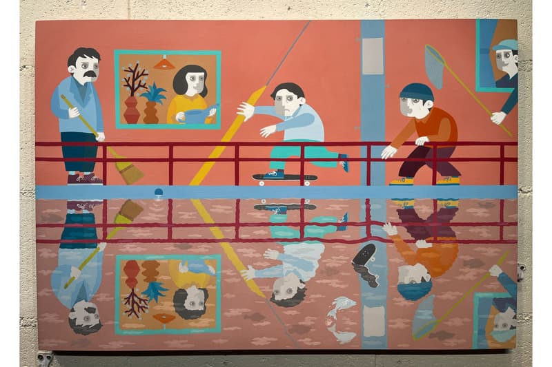 hiroki muraoka bright moments the little hut exhibition skateboarding painting drawing sketches