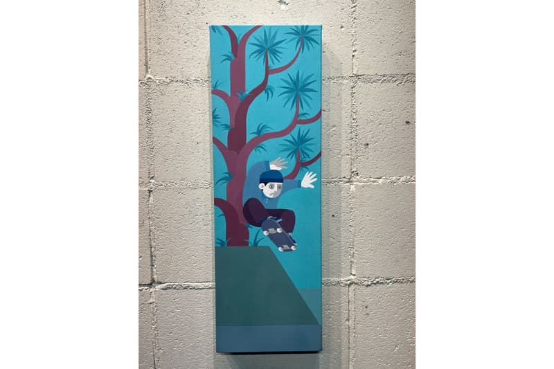 hiroki muraoka bright moments the little hut exhibition skateboarding painting drawing sketches