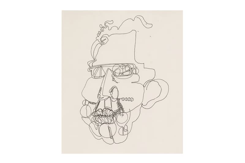 jean michel basquiat earliest head drawing skull motif sothebys auction artwork painting 
