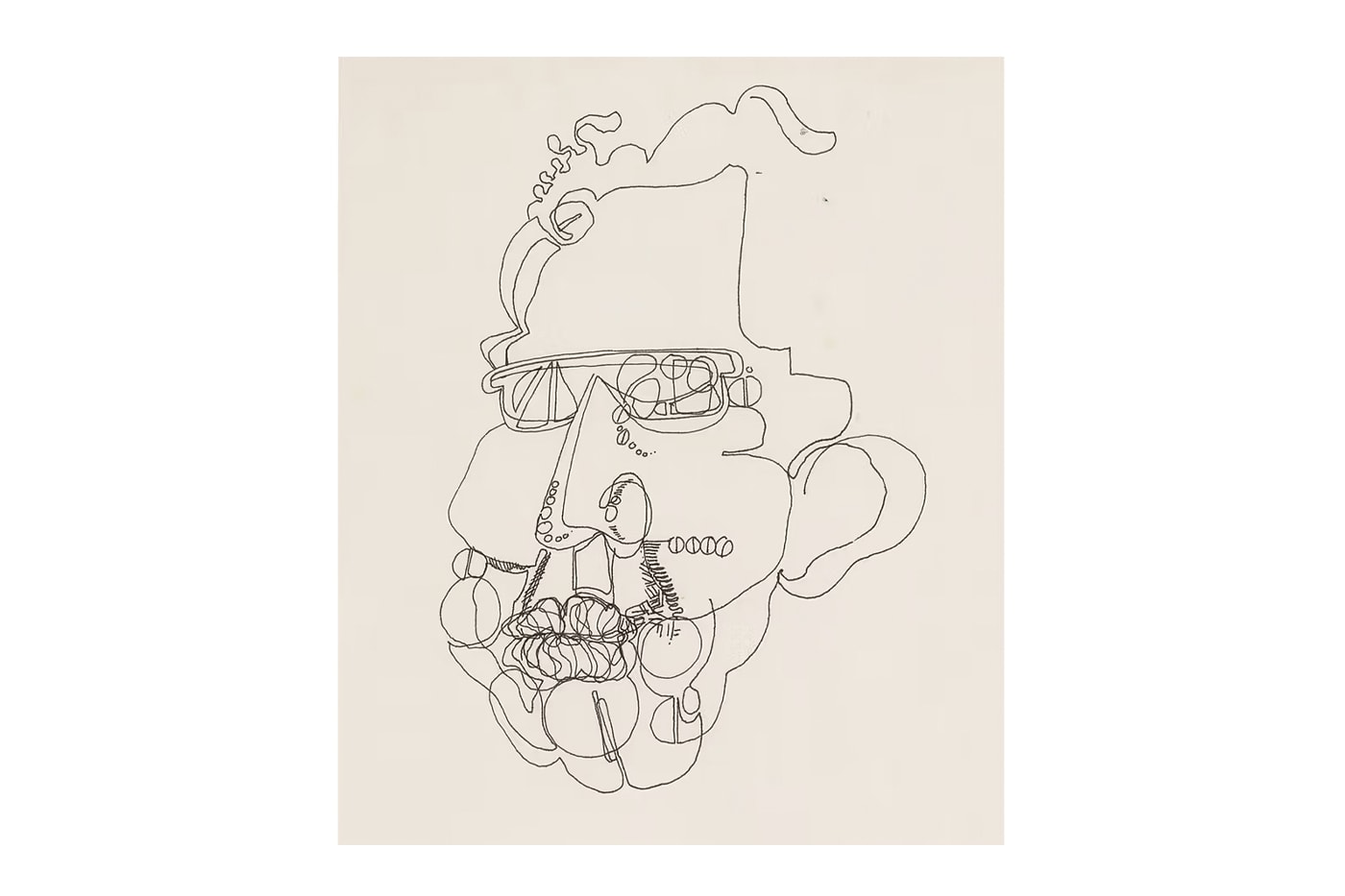 jean michel basquiat earliest head drawing skull motif sothebys auction artwork painting 