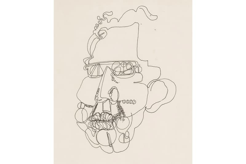 jean michel basquiat earliest head drawing skull motif sothebys auction artwork painting 