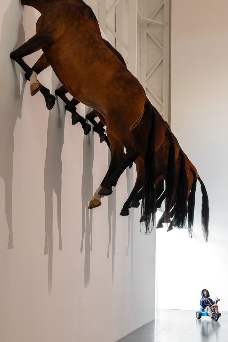 maurizio cattelan centre pompidou metz exhibition the endless sunday paintings artwork sculpture