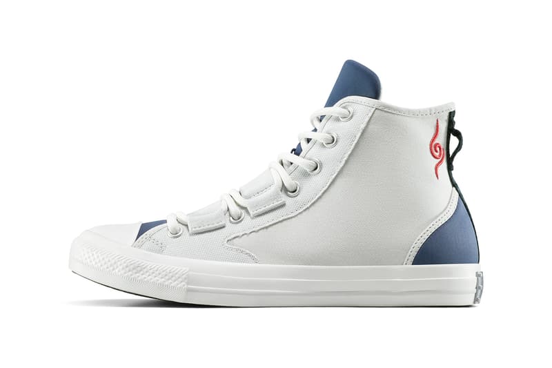 Naruto Shippuden x Converse Collaboration Chuck Taylor Pack “Naruto” “Uzumaki Sasuke” “Uchiha Gaara” A14836C A14837C A14838C "Kakashi" Converse Weapon Itachi Uchiha Release Info