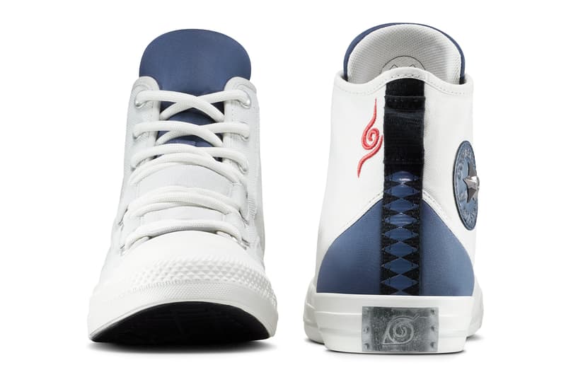Naruto Shippuden x Converse Collaboration Chuck Taylor Pack “Naruto” “Uzumaki Sasuke” “Uchiha Gaara” A14836C A14837C A14838C "Kakashi" Converse Weapon Itachi Uchiha Release Info