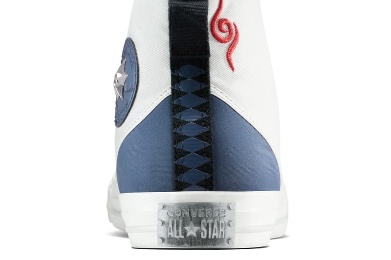 Naruto Shippuden x Converse Collaboration Chuck Taylor Pack “Naruto” “Uzumaki Sasuke” “Uchiha Gaara” A14836C A14837C A14838C "Kakashi" Converse Weapon Itachi Uchiha Release Info