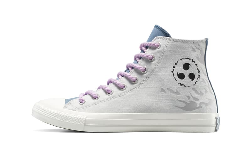 Naruto Shippuden x Converse Collaboration Chuck Taylor Pack “Naruto” “Uzumaki Sasuke” “Uchiha Gaara” A14836C A14837C A14838C "Kakashi" Converse Weapon Itachi Uchiha Release Info