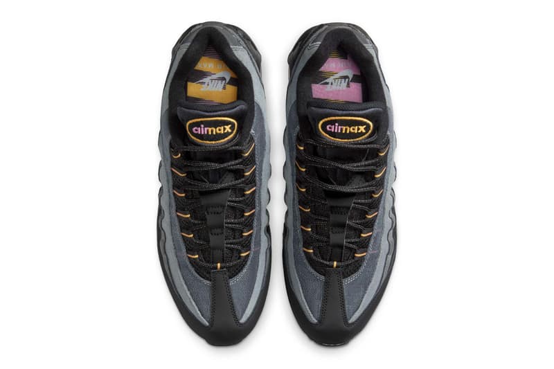 Nike Air Max 95 OG "Sundial" Black/Sundial-Playful Pink IB7683-001 retro 30th anniversary black nubuck 