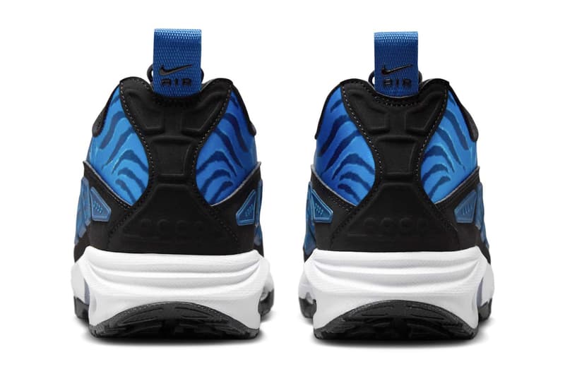 Official Look at the Nike Air Max Sunder "Blue Camo" swoosh zipper shroud retro shoes Court Blue/Aluminum-Blue Tint IB6863-400 release ino