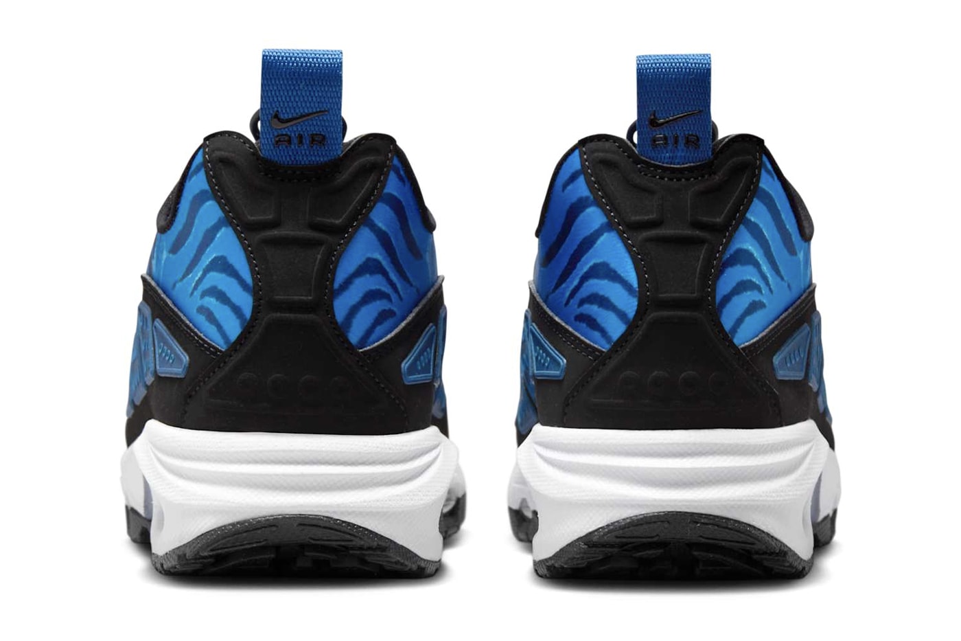 Official Look at the Nike Air Max Sunder "Blue Camo" swoosh zipper shroud retro shoes Court Blue/Aluminum-Blue Tint IB6863-400 release ino