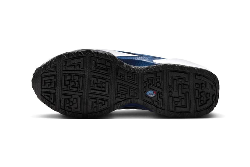 Official Look at the Nike Air Max Sunder "Blue Camo" swoosh zipper shroud retro shoes Court Blue/Aluminum-Blue Tint IB6863-400 release ino