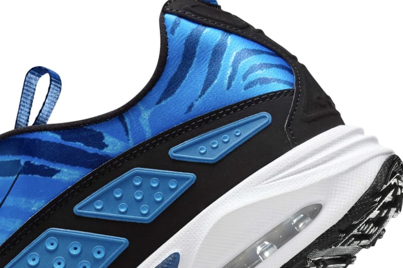 Official Look at the Nike Air Max Sunder "Blue Camo" swoosh zipper shroud retro shoes Court Blue/Aluminum-Blue Tint IB6863-400 release ino