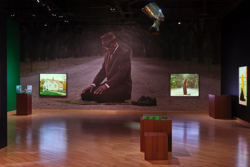 awol erizku caam california african american museum exhibition malcolm x history painting sculpture artworks