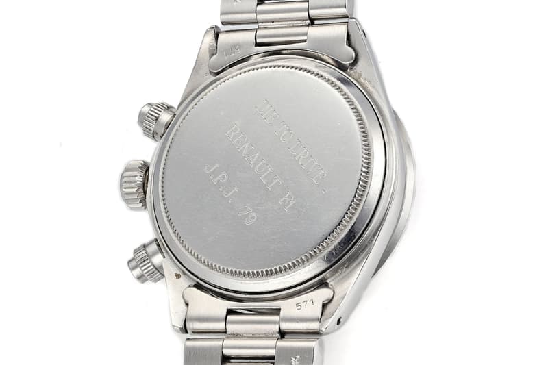 Phillips Jean-Pierre Jabouille Rolex Cosmograph “Big Red” Daytona Ref. 6265 “DIE TO DRIVE – RENAULT F1 – J.P.J. 79” 1979 French Grand Prix New York Watch Auction: XII info