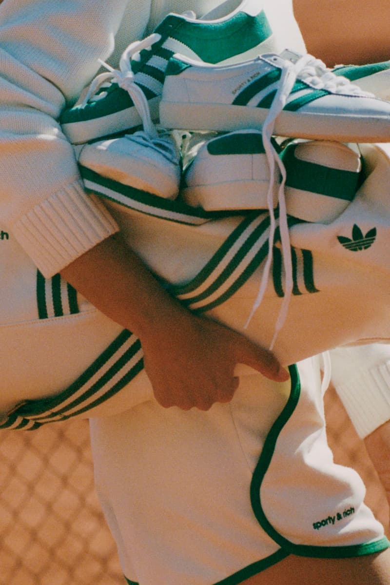 Sporty & Rich x adidas Originals Hit the Tennis Courts collab footwear collection adizero release info price website emily oberg