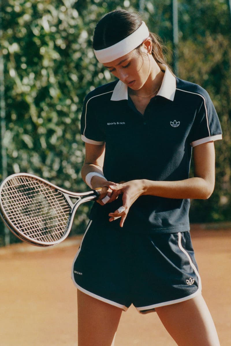 Sporty & Rich x adidas Originals Hit the Tennis Courts collab footwear collection adizero release info price website emily oberg
