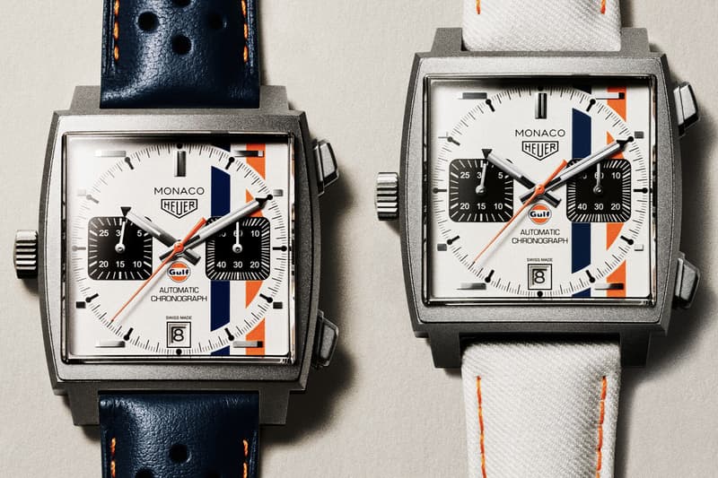 TAG Heuer Formula 1 Grand Prix de Monaco Indianapolis 500 racing Monaco Chronograph Stopwatch Chronograph x Gulf Split-Seconds Chronograph watch release info limited edition