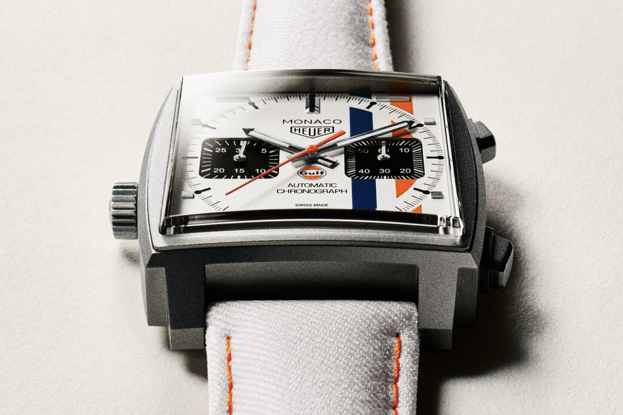 TAG Heuer Formula 1 Grand Prix de Monaco Indianapolis 500 racing Monaco Chronograph Stopwatch Chronograph x Gulf Split-Seconds Chronograph watch release info limited edition 