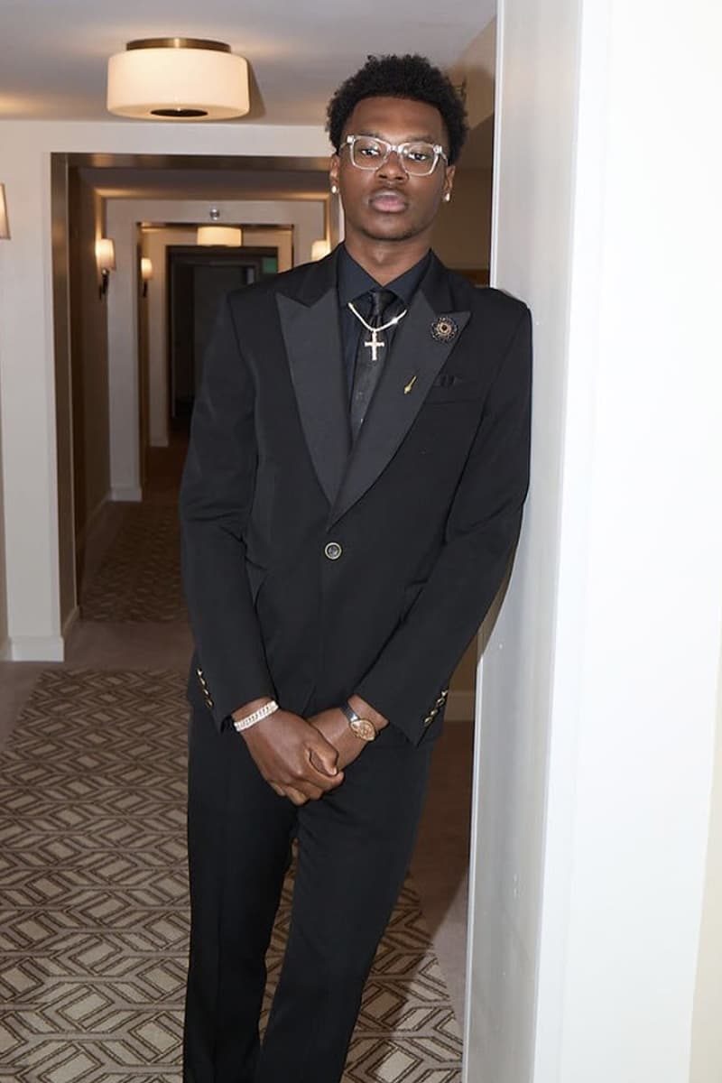 Wrist Check: Bryce James Stuns With $250,000 USD pink Gold Cartier Crash Skeleton to Prom lebron james gifts son arizona mbb high school 17-year-old son louis vuitton suit