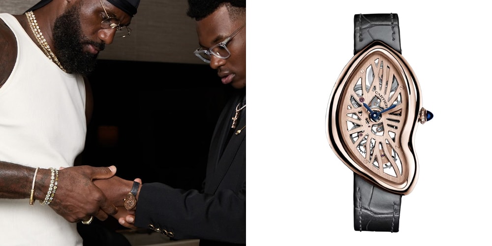 Wrist Check: Bryce James Stuns With $250,000 USD Pink Gold Cartier Crash Skeleton for Prom
