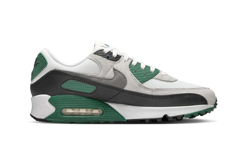 Official Look at the Nike Air Max 90 "Evergreen Aura" DM0029-116 Summit White/Evergreen Aura-Vast Grey-Smoke Grey
