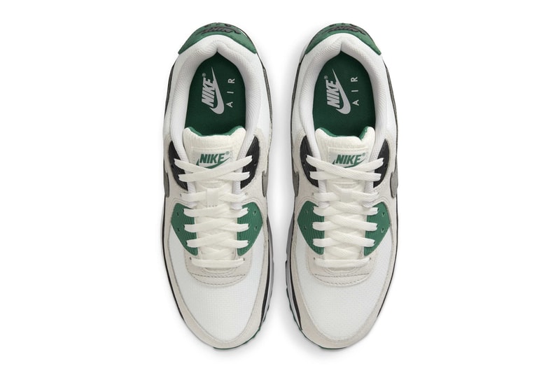 Official Look at the Nike Air Max 90 "Evergreen Aura" DM0029-116 Summit White/Evergreen Aura-Vast Grey-Smoke Grey