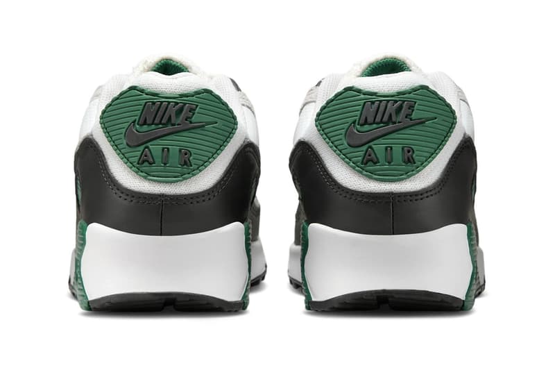 Official Look at the Nike Air Max 90 "Evergreen Aura" DM0029-116 Summit White/Evergreen Aura-Vast Grey-Smoke Grey