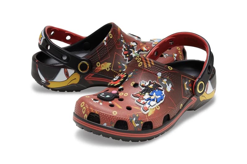 'Sonic the Hedgehog' x Crocs Classic Clog “Shadow” 211465-90H Release Info Jibbitz charms Croslite