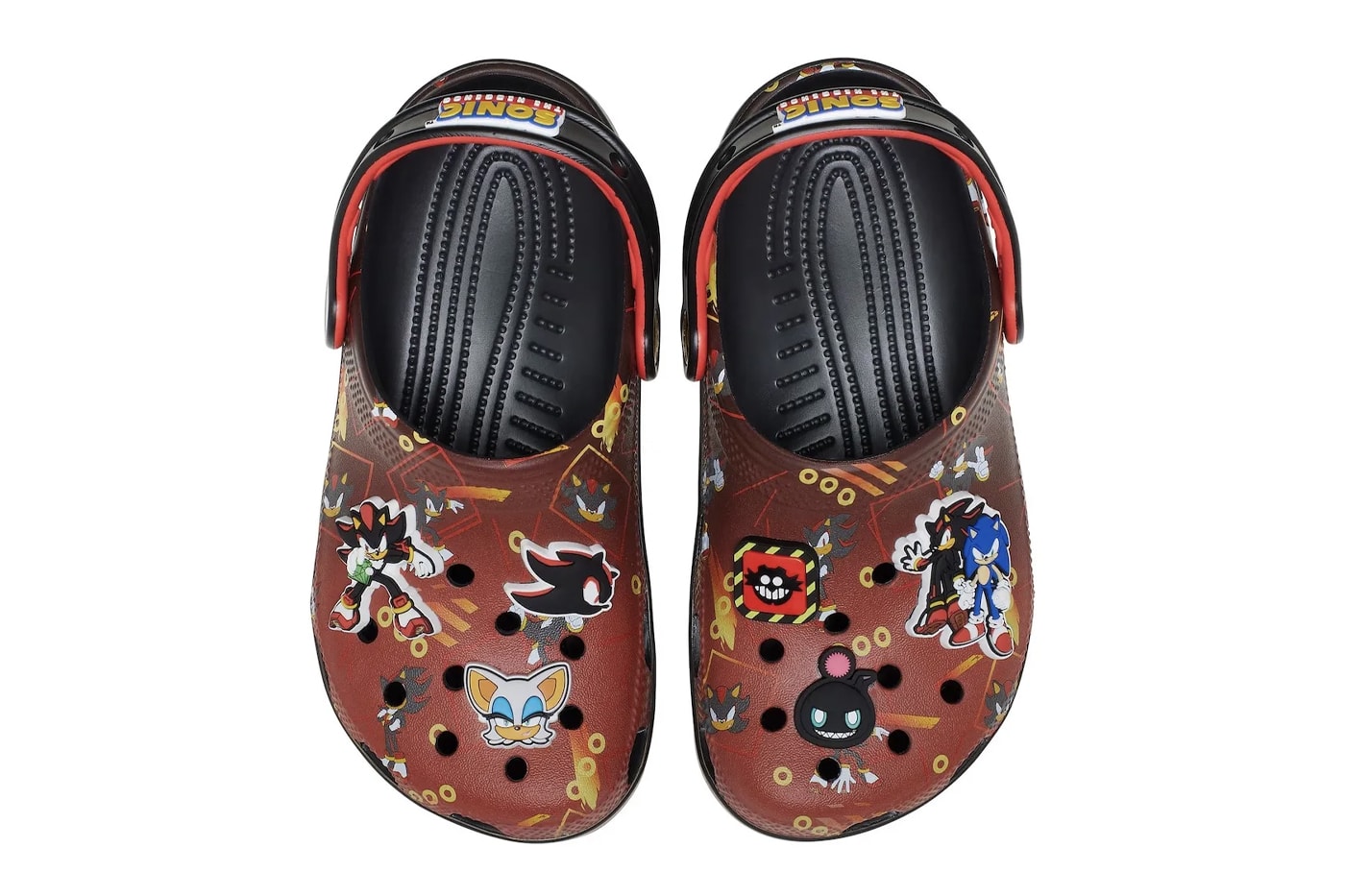 'Sonic the Hedgehog' x Crocs Classic Clog “Shadow” 211465-90H Release Info Jibbitz charms Croslite