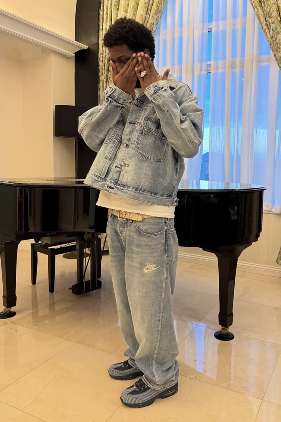 Levi's Upcoming Nike Air Max 95 Sneaker and Apparel Collaboration Surfaces lil yachty finsta portrait x