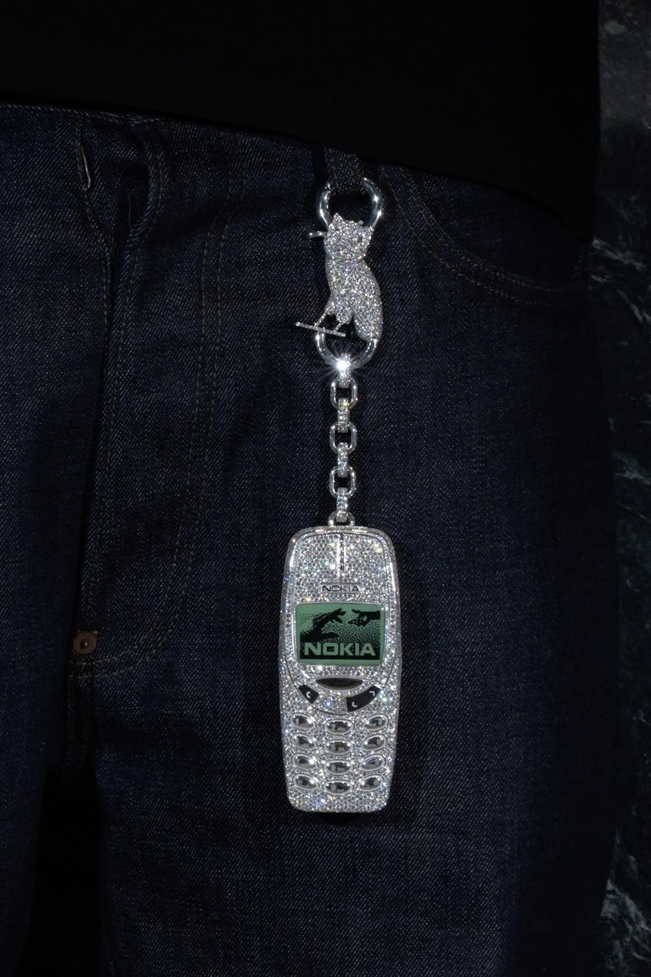 Closer Look at Alex Moss NY's Iced-Out SSS4U and Nokia Phone Chain For Drake some sexy songs 4 u partynextdoor toronto rapper adin ross