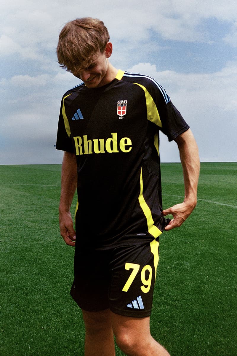 Como 1907 and Rhude Team up With Adidas on a Limited Edition Jersey Kit football lake como culture la los angeles