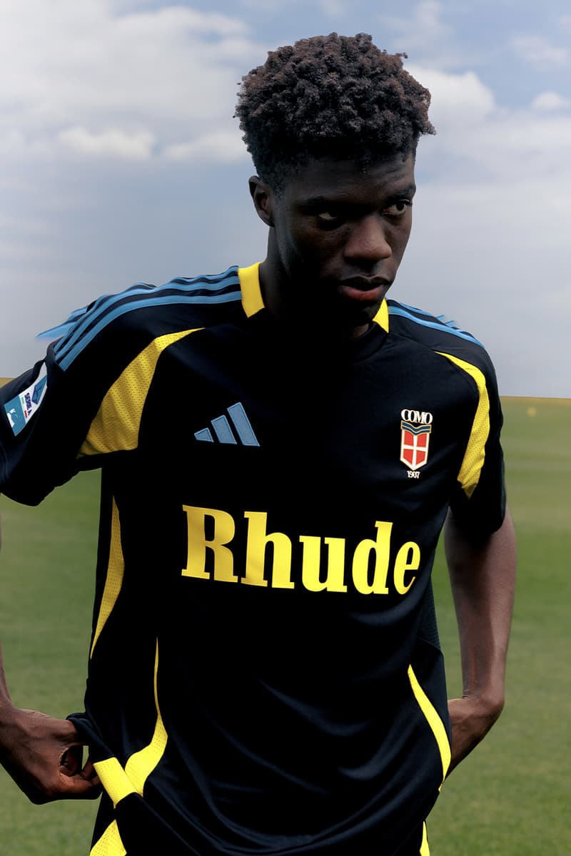 Como 1907 and Rhude Team up With Adidas on a Limited Edition Jersey Kit football lake como culture la los angeles