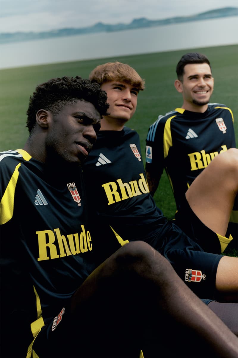Como 1907 and Rhude Team up With Adidas on a Limited Edition Jersey Kit football lake como culture la los angeles