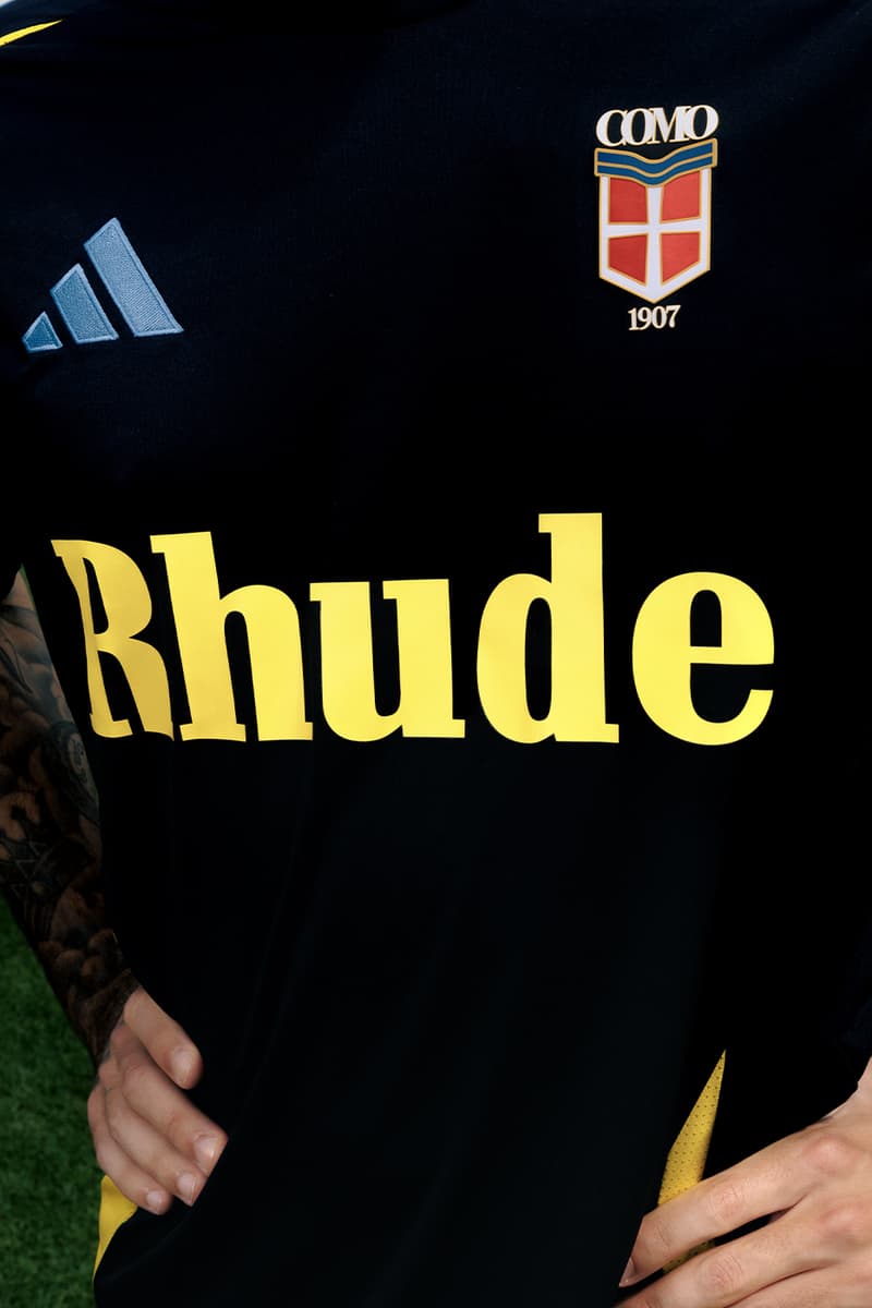Como 1907 and Rhude Team up With Adidas on a Limited Edition Jersey Kit football lake como culture la los angeles