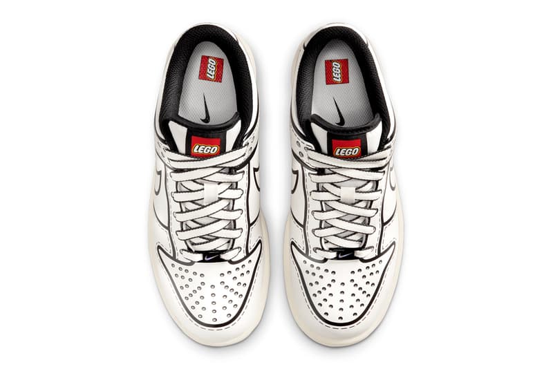 LEGO Nike Dunk Low White Black Release Date info store list buying guide photos price IF2117-100