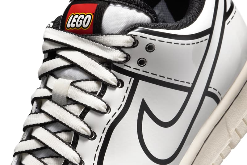 LEGO Nike Dunk Low White Black Release Date info store list buying guide photos price IF2117-100