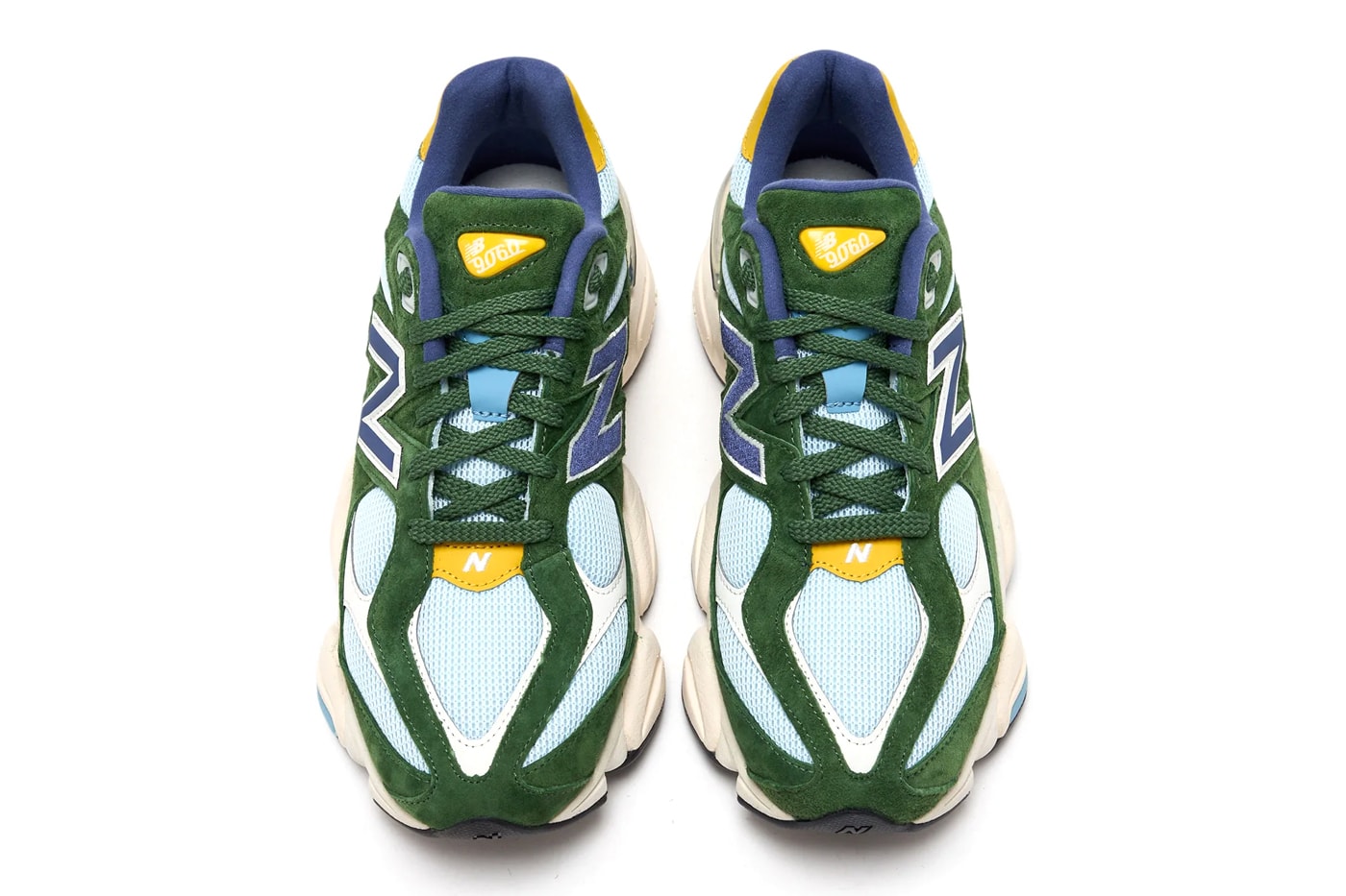 New Balance 9060A "Green Suede" U9060LDA Release Info mesh abzorb N- logo