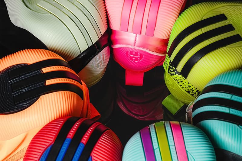 adidas Harden Vol. 9 FW25 Collection Release Dates info store list buying guide photos price jdub red metallic dynamo molded leather flamingo pink snakeskin uno chain