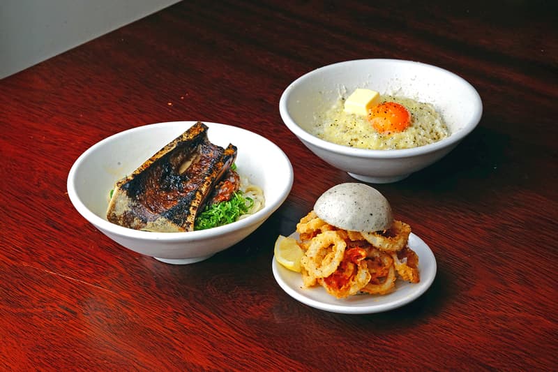 BAO London 10th Anniversary Special Menu Info £3.50 classic bao bun  Shing Tat Chung Erchen Chang Wai Ting Chung charcoal-finished fried chicken steak BAONUT calamari BAO dry beef noodles bone marrow