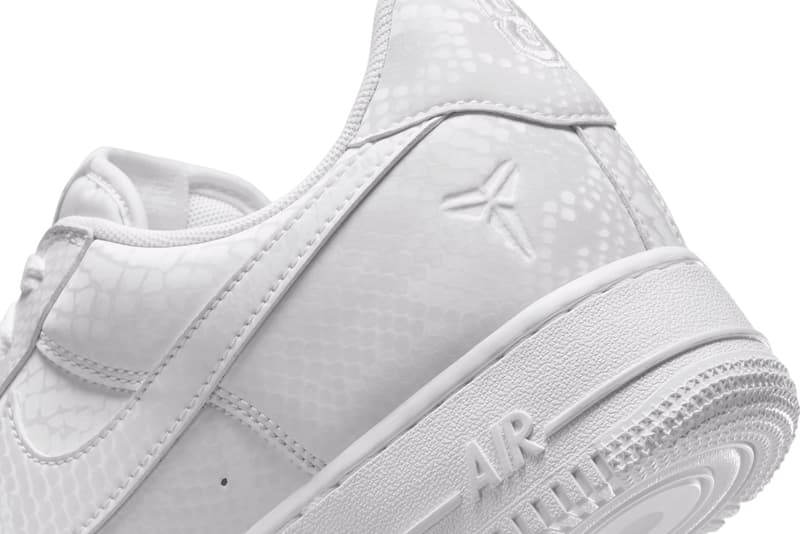 Kobe Bryant x Nike Air Force 1 Low "White" IB0018-100 first look teaser black mamba 8 24 swoosh los angeles lakers all white shoes sneakers