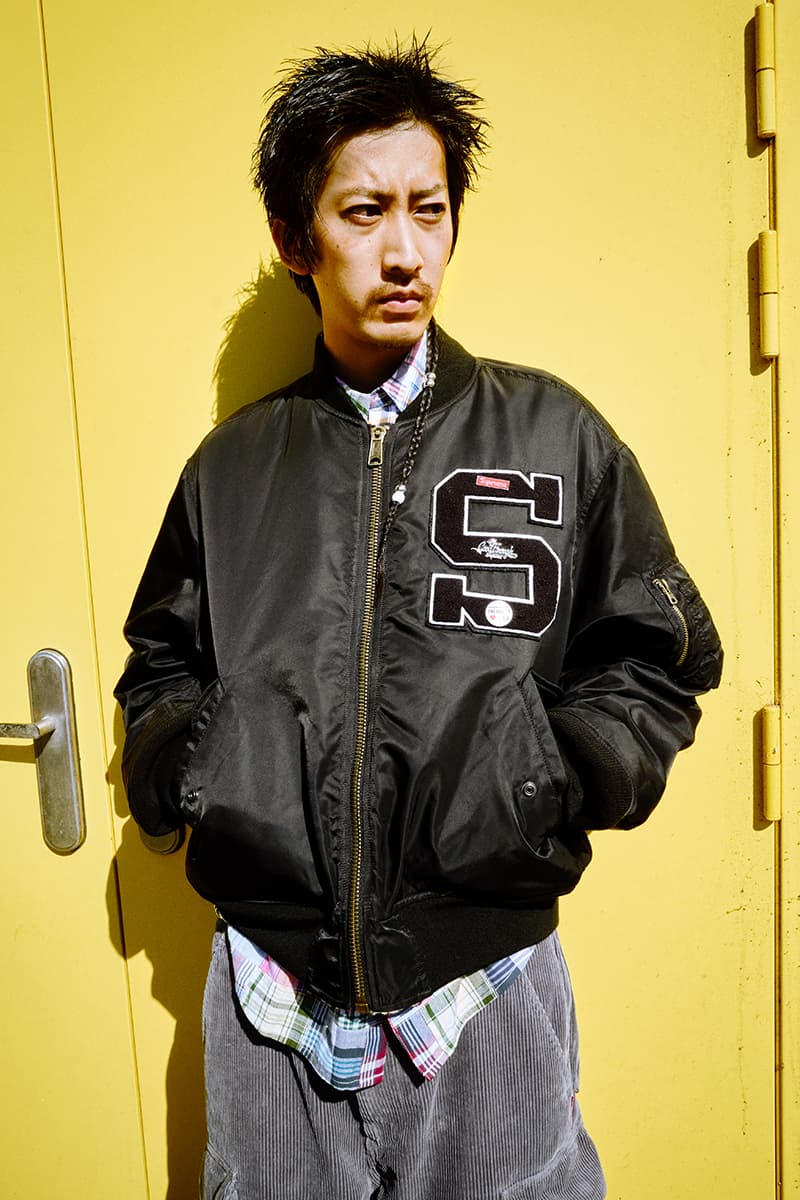 Supreme x GOODENOUGH Spring 2025 Collaboration collection release info japanese brand hiroshi fujiwara nike air force 1 low 90s hip hop influence bmx harajuku new york duraplush cobranded ma-1 jacket tshirt sk8thing