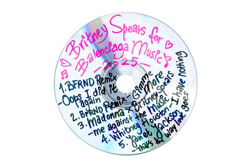 Britney Spears for Balenciaga Music Is Just the Nostalgia We Needed release info collab y2k cd remix playlist album music