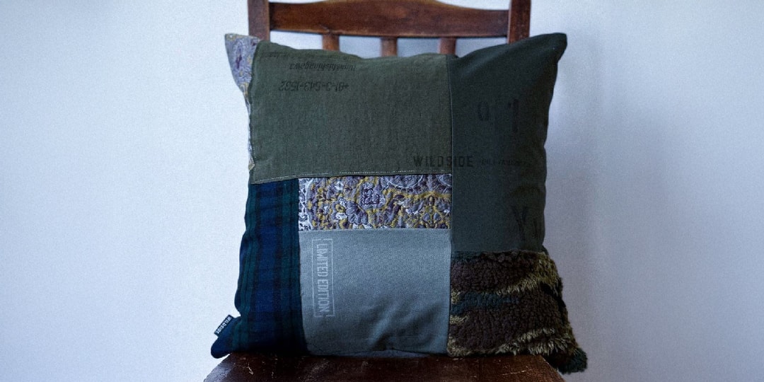 WILDSIDE Yohji Yamamoto Repurposes Archival Fabric in Limited-Edition Patchwork Cushions