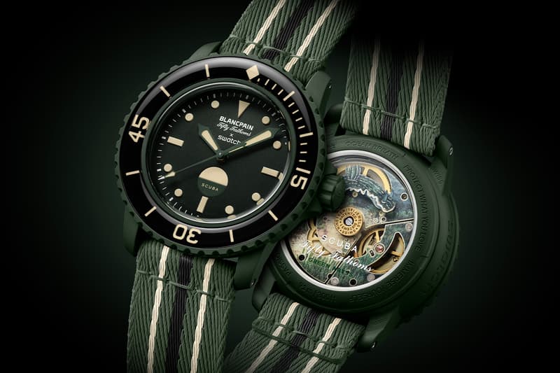 Blancpain x Swatch Bioceramic Scuba Fifty Fathoms GREEN ABYSS Release Info