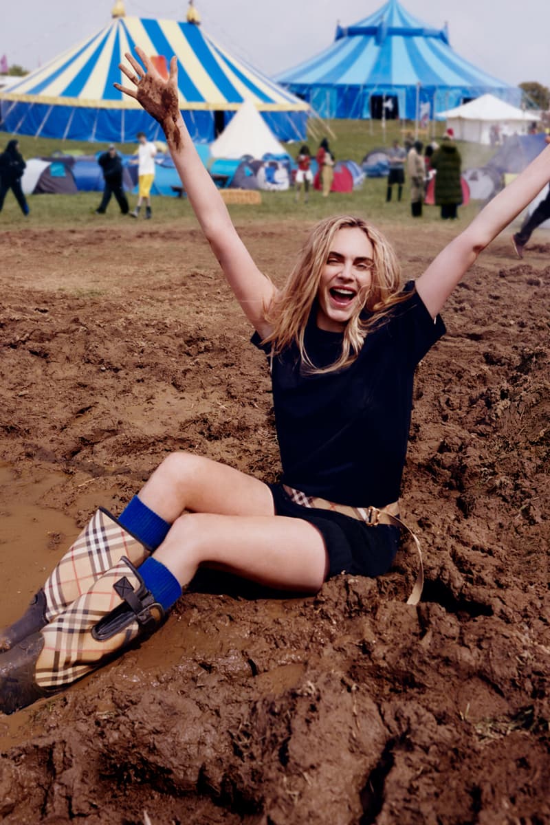 Burberry Festival Campaign SS25 Liam Gallagher Goldie Alexa Chung Cara Delevingne