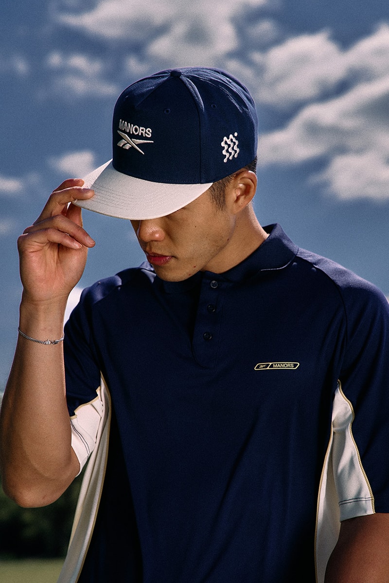 reebok manors golf og pump club c revenge vintage collaboration polo pants cap tech frontier shooter shirt shoe apparel windbreaker red blue