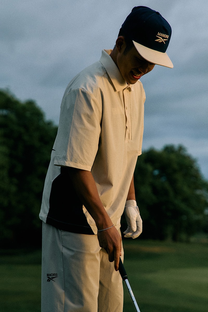 reebok manors golf og pump club c revenge vintage collaboration polo pants cap tech frontier shooter shirt shoe apparel windbreaker red blue