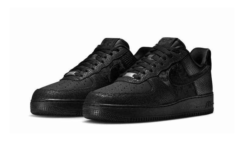 Nike Air Force 1 Low Black Pony Hair snakeskin HQ1977-001 Release Info