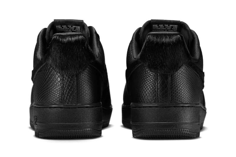 Nike Air Force 1 Low Black Pony Hair snakeskin HQ1977-001 Release Info